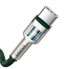 Фото #4 товара Przewód kabel USB-C - USB-C Cafule Metal Data Power Delivery 100W 2m - zielony
