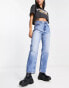 Фото #1 товара ONLY Robyn high waisted straight leg jeans in mid blue