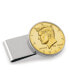 ფოტო #1 პროდუქტის Men's Gold-Layered JFK Half Dollar Stainless Steel Coin Money Clip