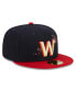 ფოტო #4 პროდუქტის Men's Navy Washington Nationals Cooperstown Collection Retro City 59FIFTY Fitted Hat