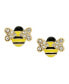 Faux Stone Bee Stud Earrings