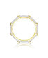 Фото #2 товара 14k Yellow Gold Plated with Cubic Zirconia Creme Enamel Bamboo Kids/Teens Stacking Ring, Sz 5, Color Options