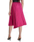 Women's Asymmetric Pleated Pull-On Midi Skirt