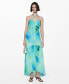 Women's Printed Halter Gown