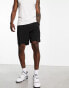 Фото #1 товара Hollister 7inch flat front chino shorts in black