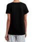 ფოტო #4 პროდუქტის Women's Sleepwell Solid S/S V-Neck T-Shirt with Temperature Regulating Technology