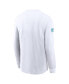 Фото #2 товара Men's White Los Angeles Chargers Sideline Performance Long Sleeve T-Shirt