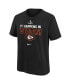 ფოტო #3 პროდუქტის Big Boys Black Kansas City Chiefs Super Bowl LVIII Team Logo Lockup T-shirt