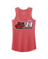 Women's Heather Red Chase Briscoe 2023 #14 Finish Line Tri-Blend Racerback Tank Top