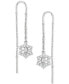 Silver-Tone Pavé Snowflake Earrings