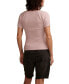 ფოტო #2 პროდუქტის Women's Short-Sleeve Rib-Knit Top