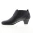 Фото #7 товара David Tate Status Womens Black Leather Slip On Ankle & Booties Boots 10