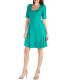 A-Line Knee Length Dress with Elbow Length Sleeves