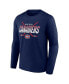 Men's Navy Montreal Canadiens Covert Long Sleeve T-shirt