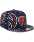Фото #2 товара Men's Navy Chicago Bears Paisley 59Fifty Fitted Hat