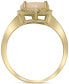 ფოტო #3 პროდუქტის Opal (1-3/4 ct. t.w.) & Diamond (1/10 ct. t.w.) Oval Halo Ring in 14k Gold