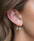 ფოტო #2 პროდუქტის Crystal Celestial Blue Jupiter Hoop Earrings