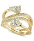 Фото #1 товара Gold-Tone Pavé & Pear-Shape Crystal Wrap Ring, Created for Macy's