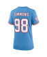 Фото #4 товара Футболка игровая Nike женская Jeffery Simmons в альтернативном дизайне "Tennessee Titans Oilers" - голубой.