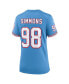 Women's Jeffery Simmons Light Blue Tennessee Titans Oilers Throwback Alternate Game Player Jersey