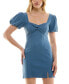 ფოტო #1 პროდუქტის Juniors' Twist-Front Bodycon Dress