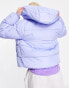 Pieces polyester padded puffer jacket in blue - MBLUE