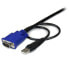 Фото #2 товара StarTech.com 15 ft 2-in-1 Ultra Thin USB KVM Cable - 4.6 m - VGA - Black - USB - USB A + VGA - VGA