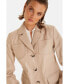 ფოტო #7 პროდუქტის Women's Genuine Leather Jacket Safari Beige