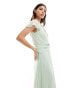 Фото #4 товара TFNC Bridesmaid wrap front maxi dress in fresh mint