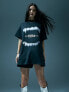 Фото #11 товара Murci oversized design studio motif t-shirt in black