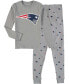 ფოტო #1 პროდუქტის Big Boys Heathered Gray New England Patriots Long Sleeve T-shirt and Pants Sleep Set