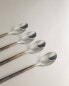 Pack of steel dessert spoons (pack of 4)