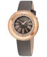 ფოტო #1 პროდუქტის Women's Gandria Bronze Gray Leather Watch 36mm