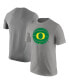 Men's Heather Gray Oregon Ducks Basketball Logo T-shirt