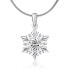Silver pendant Snowflake with Swarovski zircons JJJP0811