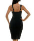 Фото #2 товара Juniors' Bow-Front Wide-Strap Bodycon Dress