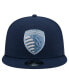 Men's Navy Sporting Kansas City 2024 Jersey Hook 9FIFTY Snapback Hat Синий - фото #4