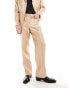 ASOS DESIGN straight safari suit trouser in gold