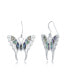 ფოტო #1 პროდუქტის Sterling Silver Large Abalone Butterfly Earrings