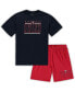 ფოტო #1 პროდუქტის Men's Navy, Red Minnesota Twins Big and Tall T-Shirt and Shorts Sleep Set