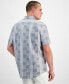 Фото #1 товара Men's Regular-Fit Stretch Pattern-Blocked Button-Down Poplin Shirt, Created for Macy's