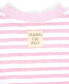 Little Boys and Girls Petal Stripe 2-Piece Matching Family Pajama Set