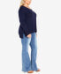 ფოტო #5 პროდუქტის Plus Size Clare V-neck Long Sleeve Sweater