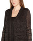 Women's Lurex Pointelle Open-Front Cardigan Sweater