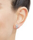 ფოტო #2 პროდუქტის Lab Grown Diamond Marquise & Pear Stud Earrings (1-1/2 ct. t.w.) in 14k White Gold