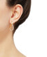 Polished & Textured Oval Twist Hoop Earrings in 10k Gold