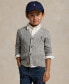 Toddler and Little Boys Cable-Knit Cotton V-Neck Cardigan Sweater