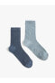 Фото #4 товара Basic 2'li Soket Çorap Seti Çok Renkli Dokulu