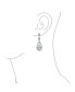 ფოტო #4 პროდუქტის Art Deco Style Wedding Clear AAA Cubic Zirconia Halo Large Teardrop CZ Statement Dangle Chandelier Earrings For Women Bridal Party Silver Plated