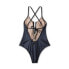Фото #5 товара Women's Shirred V-Wire Plunge One Piece Swimsuit - Shade & Shore Gray XL
